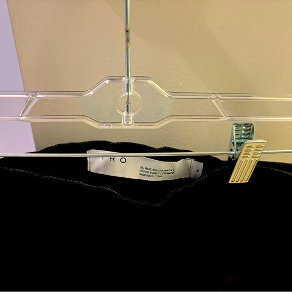 NWOT IRO back denim Massai pleated draped denim mini skirt size FR 36 - Picture 2 of 4